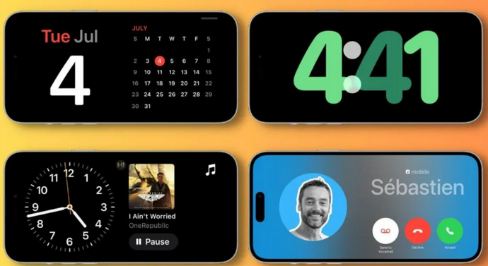 麻章苹果手机维修分享iOS17横屏充电待机显示有什么好处 