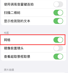 麻章苹果手机维修网点分享iPhone如何开启九宫格构图功能 