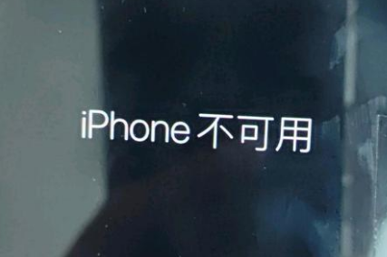 麻章苹果服务网点分享锁屏界面显示“iPhone 不可用”如何解决 