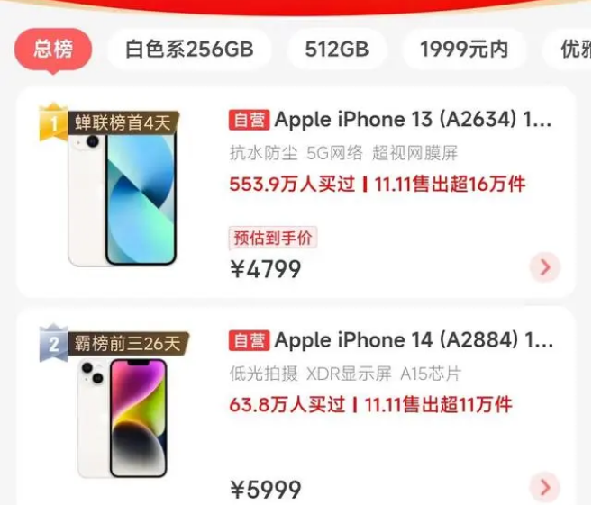 麻章苹果14维修分享iPhone14配置不如同价位的安卓还能大卖 
